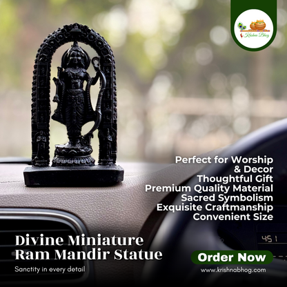 Ram Lala Murti | Divine Miniature Ram Mandir Statue - Sanctity In Every Detail