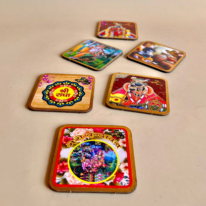 Divine Lord Krishna Fridge Magnets - Pack of 6