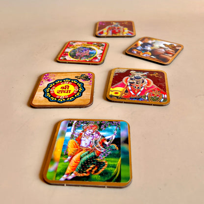 Divine Lord Krishna Fridge Magnets - Pack of 6