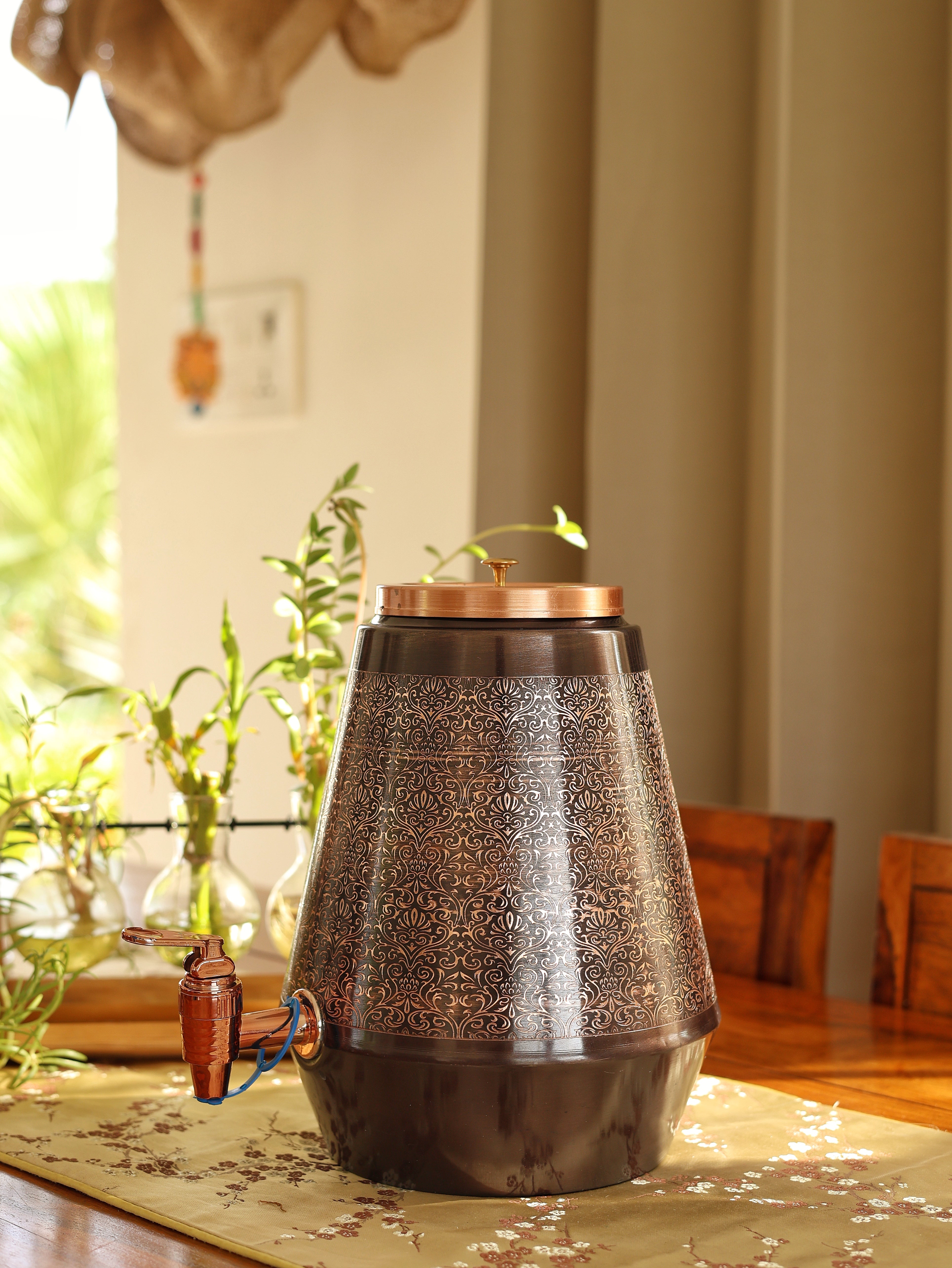 Vedic Copper Water Pitcher - Ancient Wellness, 5 Litre – Krishna Bhog