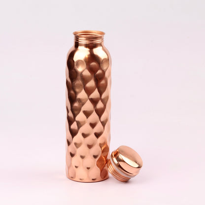 Vedic Copper Diamond Bottle - 1 Litre