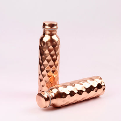 Vedic Copper Diamond Bottle - 1 Litre