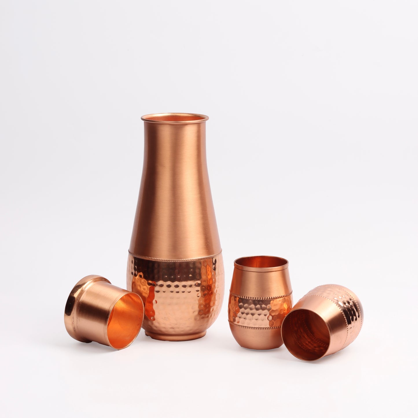 Copper Bedside Jar Set