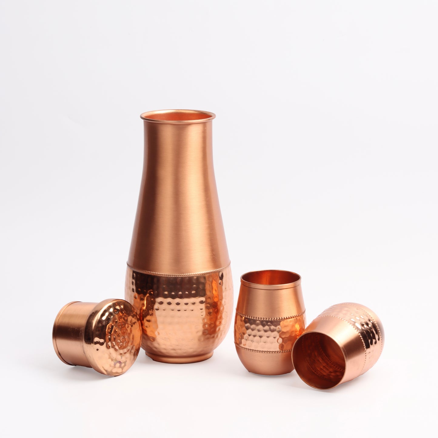 Copper Bedside Jar Set