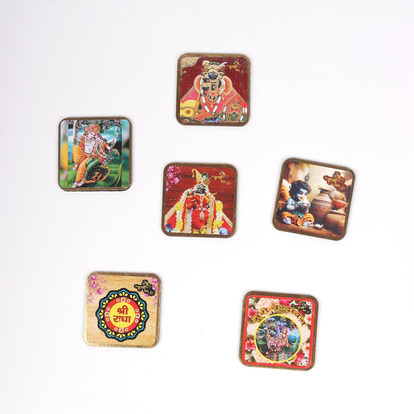 Divine Lord Krishna Fridge Magnets - Pack of 6