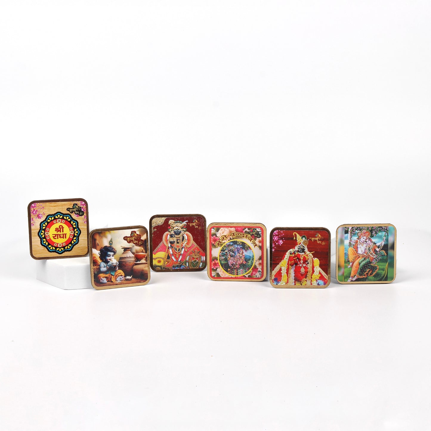 Divine Lord Krishna Fridge Magnets - Pack of 6