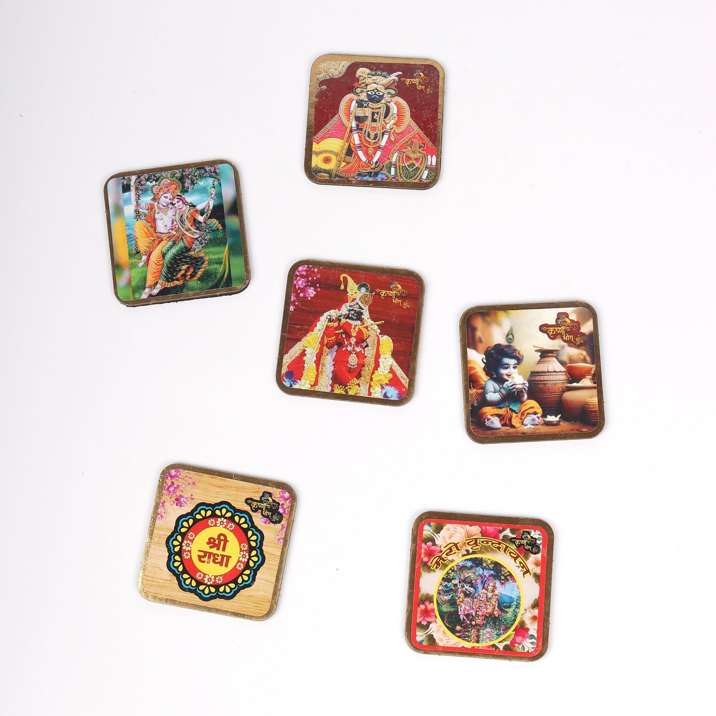 Divine Lord Krishna Fridge Magnets - Pack of 6