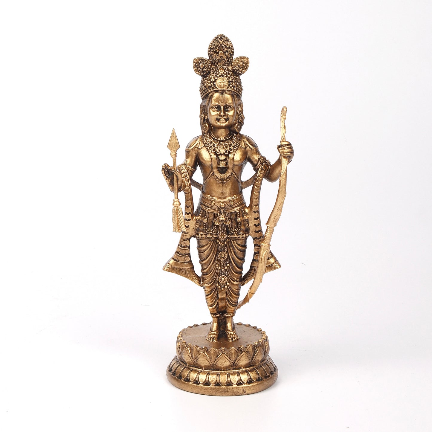 Ram Ji Murti Elegant Lord Ram Murti With Bow And Arrow - 4-inch Handcrafted Statue