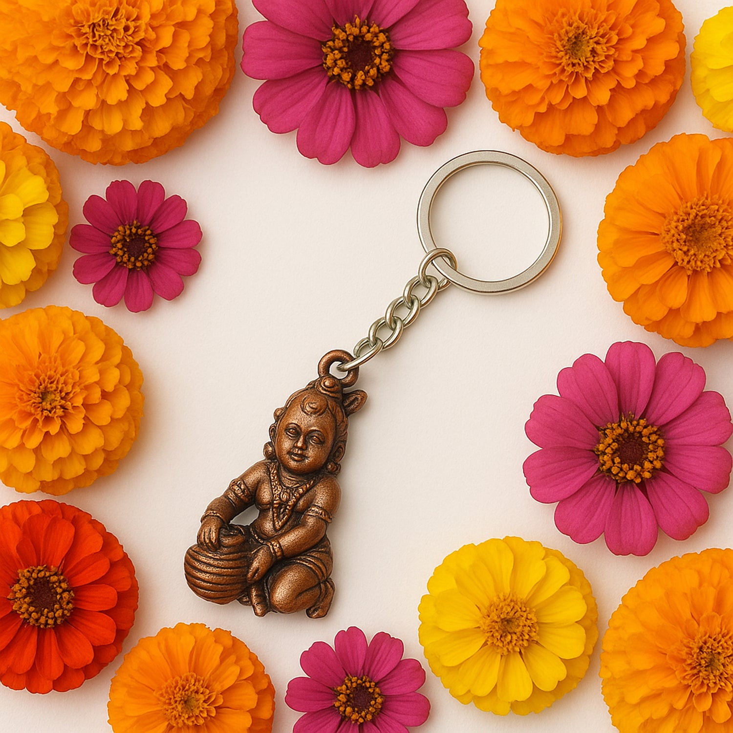 Bal Krishna Crawling Design Keychain (1 Pc)